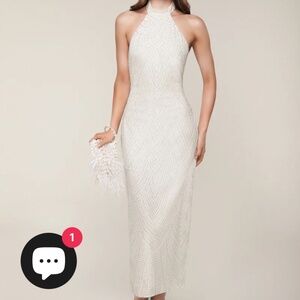 Anne Barge Halter Midi Dress